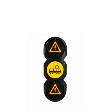 Onderlicht 3x90
Voedingsspanning: 42Vac
LED module: Geel-Geblindeerd met TRAM-Geel
Sjabloon: J37