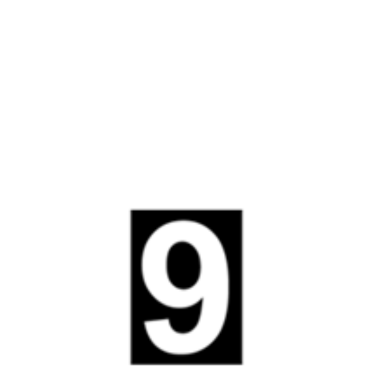 Lantaarn nummer 9 klein 50mm (per 25st)