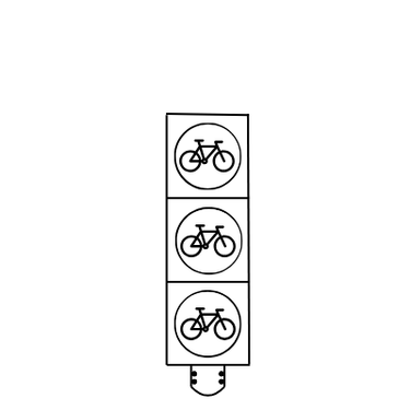 Futurlina 3x210
Montage: Op Mast
Kleur behuizing: Grijs (RAL7032)
Voedingsspanning: 42Vac
LED module: Rood-geel-groen
Sjabloon: Fietser
Zonnekap: Stormvast geïntegreerd
Achtergrondschild: Geen