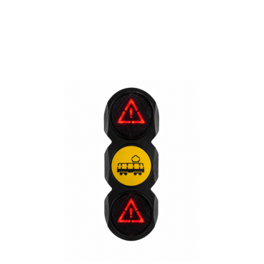 Onderlicht 3x90
Voedingsspanning: 42Vac
LED module: Rood-Geblindeerd met TRAM-Rood
Sjabloon: J37