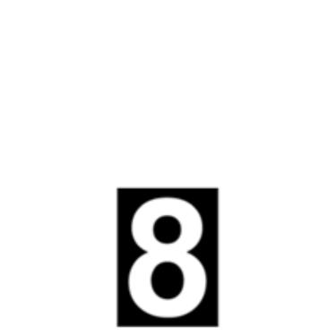 Lantaarn nummer 8 groot 70mm (per 25st)