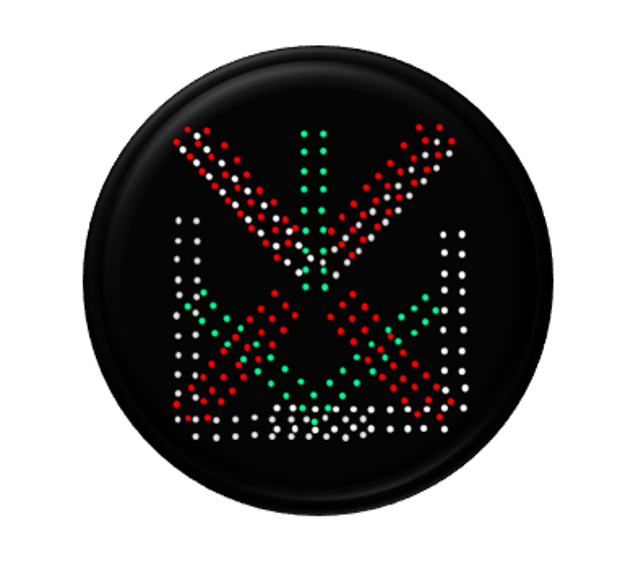 Pijl Kruis Led Verkeerslicht O300mm 7 (1)