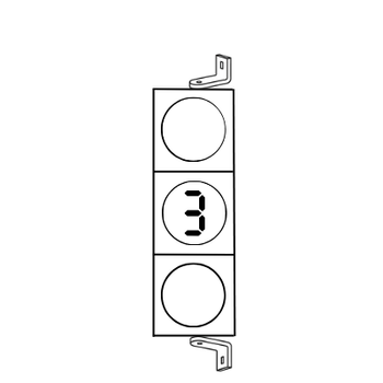 Futurlina 3x210mm AFTELLER
Montage: Aan mast
Kleur behuizing: Zwart (RAL9005)
Voedingsspanning: 42Vac
LED module: Rood-geel/Afteller-groen
Sjabloon : Geen (volle lens)
Zonnekap: Stormvast geïntegreerd
Achtergrondschild: Geen