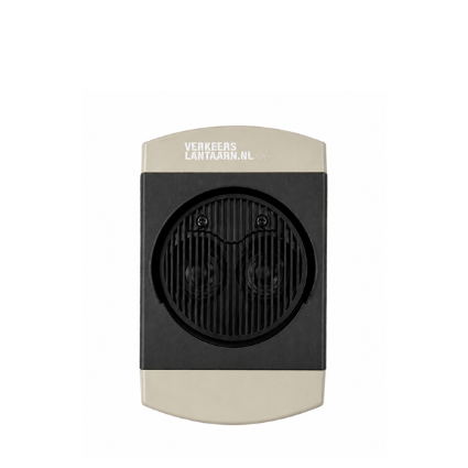 Universele akoestische signaalgever (UERT)
Voedingsspanning: 42Vac
Lantaarn: Futura
Aansturing: I/O mute
Behuizing: Grijs
Montage: Op lantaarn