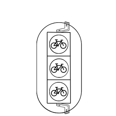 Futurlina 3x210
Montage: Aan mast
Kleur behuizing: Grijs (RAL7032)
Voedingsspanning: 42Vac
LED module: Rood-geel-groen
Sjabloon: Fietser
Zonnekap: Stormvast geïntegreerd
Achtergrondschild: Met achtergrondschild