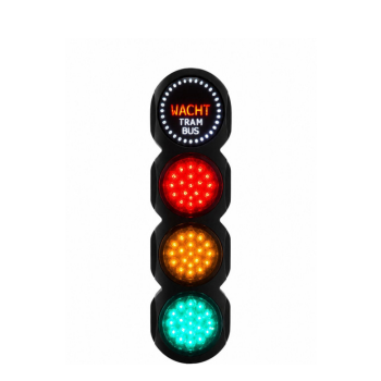 Onderlicht 90mm met WTV
Voedingsspanning: 42Vac
Sjabloon : Geen (volle lens)
Aansturing: 5-Bits
Extra tekst: TRAM en BUS