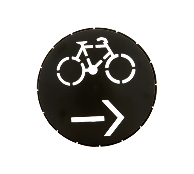 Sjabloon Fiets Pijl Links Tbv Led Module 1