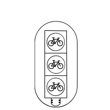 Futurlina 3x210
Montage: Op Mast
Kleur behuizing: Grijs (RAL7032)
Voedingsspanning: 42Vac
LED module: Rood-geel-groen
Sjabloon: Fietser
Zonnekap: Stormvast geïntegreerd
Achtergrondschild: Met achtergrondschild